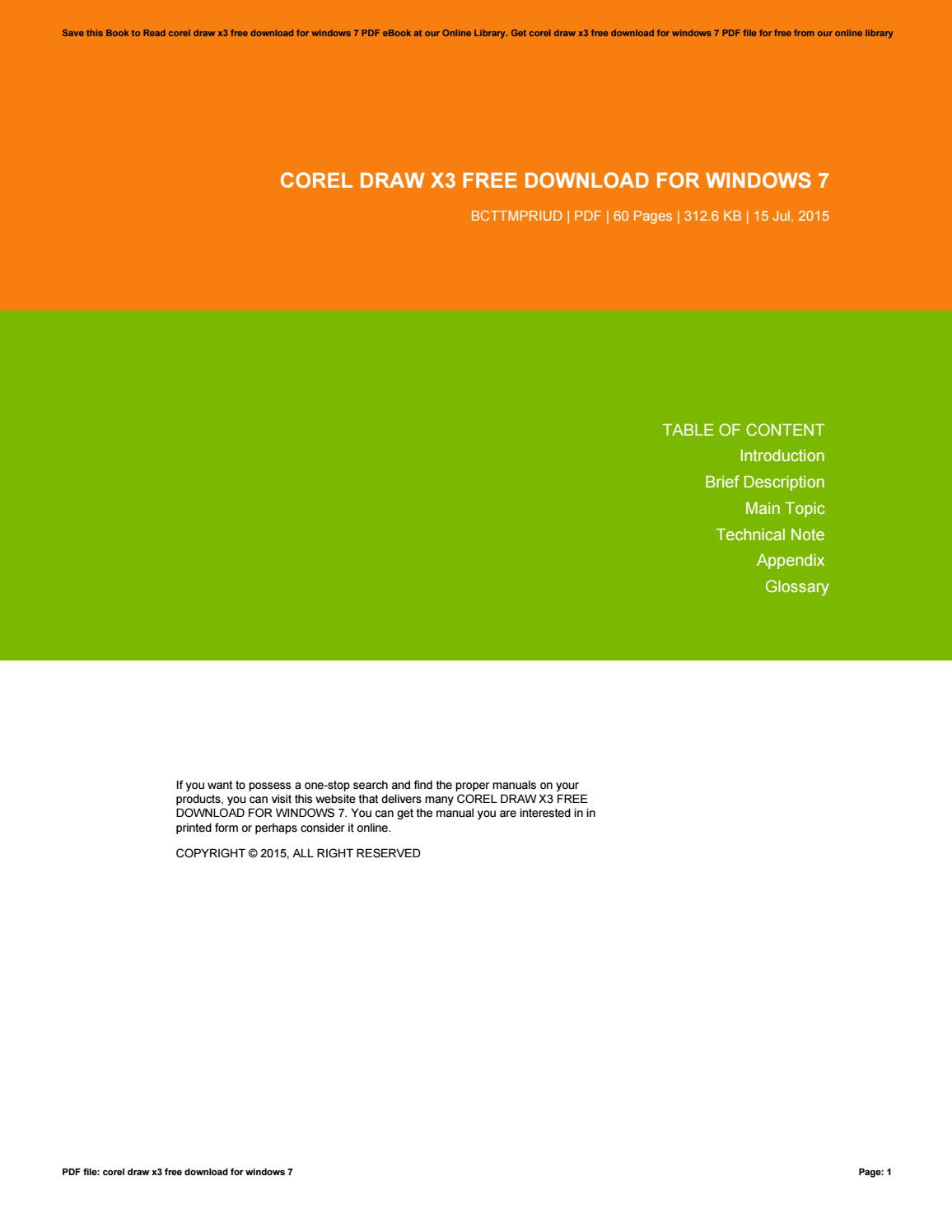 Corel Draw Download For Windows 7
